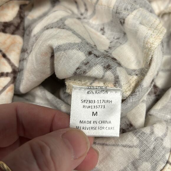 Talulah Linen Blend Safari Romper Women’s Size Medium Boho Festival Cottagecore - Picture 9 of 10